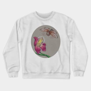 Battery Bug with Edison Bulb Orchid Crewneck Sweatshirt